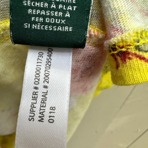 Floral Ralph Lauren Linen Tee Size XS - Picture 7 of 8